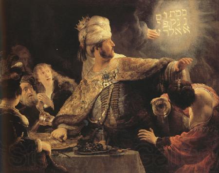 REMBRANDT Harmenszoon van Rijn Belsbazzar's Feast (mk33) Norge oil painting art
